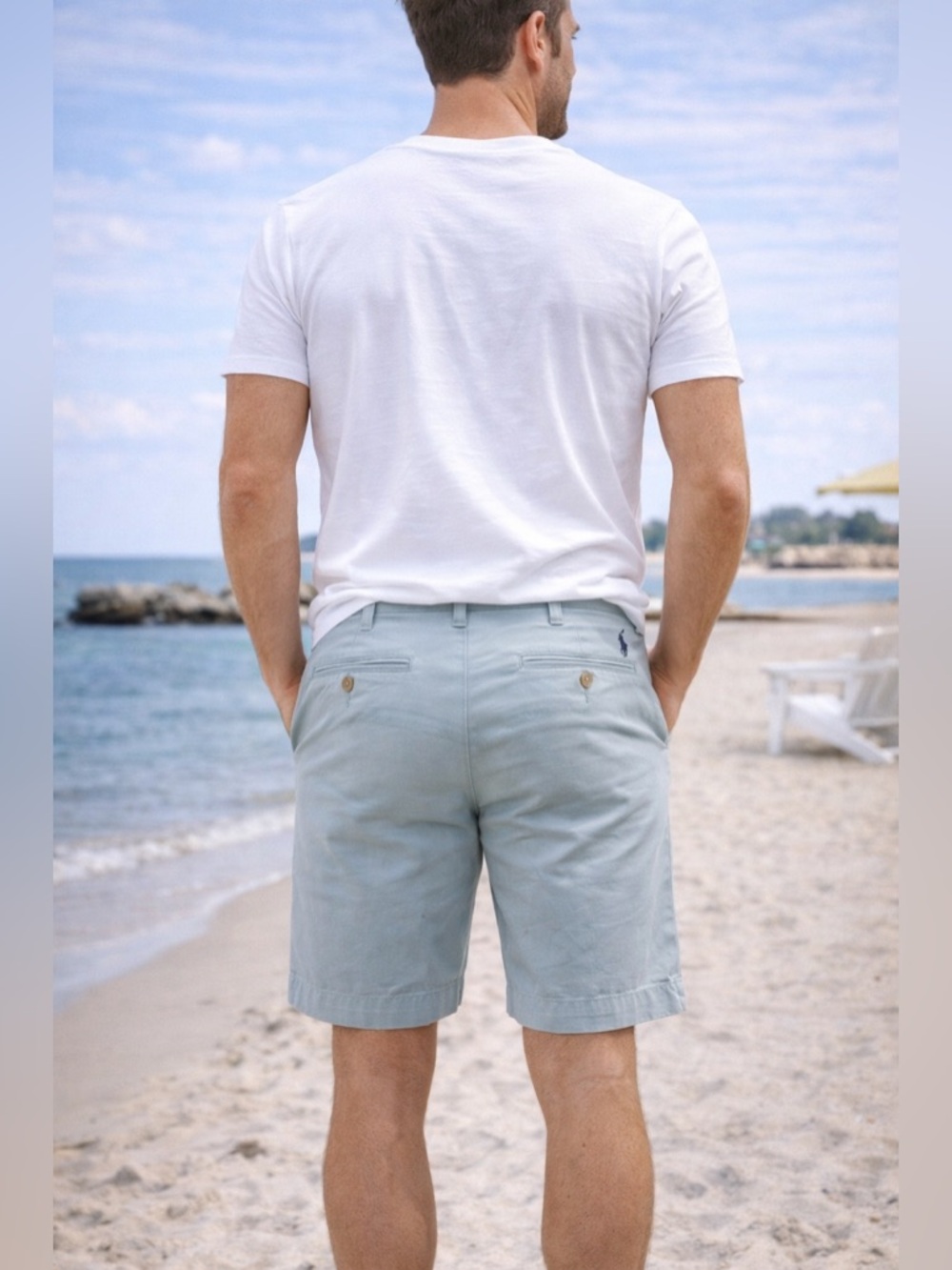 Polo Ralph Lauren Classic Fit 5" inch Inseam 10” Chino Shorts Size 38 - Picture 2 of 10